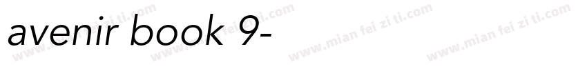 avenir book 9字体转换